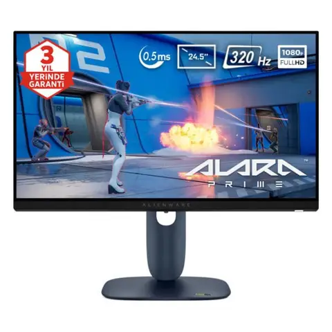 Dell Alienware AW2525HM 24.5 inç 320Hz 0.5ms Full HD Adaptive Sync Fast IPS Pivot Gaming Monitör – 3 Yıl Yerinde Servis Garantisi