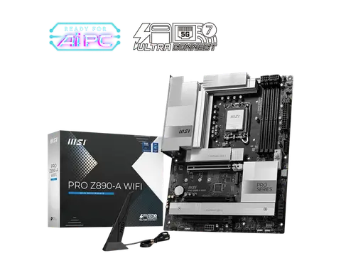 Msi PRO Z890-A WIFI Sc-1851 Z890 DDR5 9200Mhz 4xM2 Wifi7 5Gbit LAN ATX INTEL Anakart