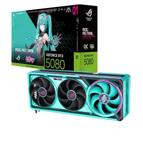 ASUS ROG Astral Hatsune Miku Edition GeForce RTX 5080 16GB GDDR7 OC DLSS 4 256 Bit NVIDIA Ekran Kartı
