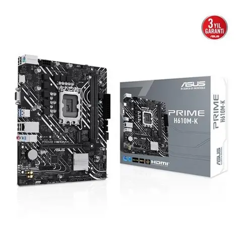 ASUS Prime H610M-K DDR5 LGA1700 5600Mhz M2 mATX Anakart