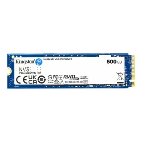Kingston NV3 500GB NVMe PCIe 4.0 Okuma 5000MB – Yazma 3000MB M.2 SSD (SNV3S/500G)