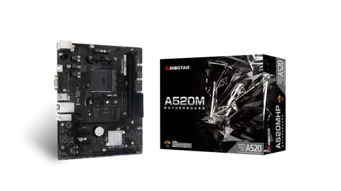 Biostar A520MHP Sc-AM4 DDR4 3200Mhz M2 1Gbit Lan VGA HDMI mATX AMD Anakart