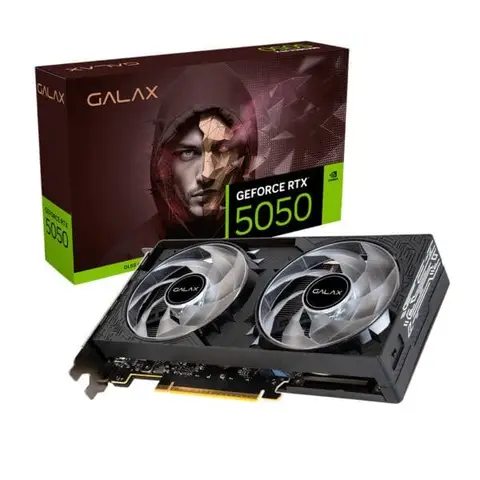 GALAX GeForce RTX 5050 1-Click OC V2 8GB GDDR6 128 Bit DLSS 4 Ekran Kartı (55NSL8MHDXRE) – 2 Yıl Birebir Değişim Garantili