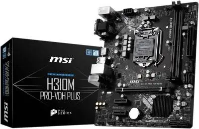 Msi H310M PRO-VDH Plus Sata Ddr4 2666MHz Usb 3.1 Hdmi Dvi Vga Ses G.Lan 1151P 8.9 Gen Anakart