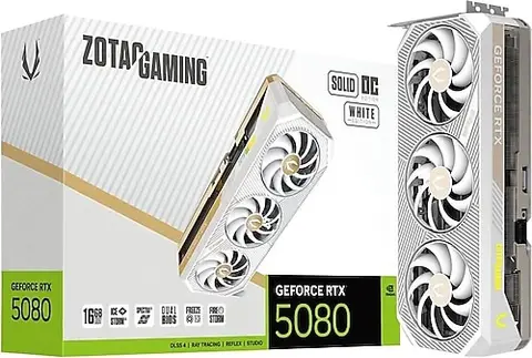 Zotac RTX 5080 Gaming Solid OC White Edition ZT-B50800Q-10P 256 Bit GDDR7 16 GB Ekran Kartı