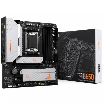 Dragos Gaming B650 4D 3x M.2 4x DDR5 6000MHz Type-C Usb 3.2 Hdmi Dp 2.5 G.Lan AM5 mATX Anakart