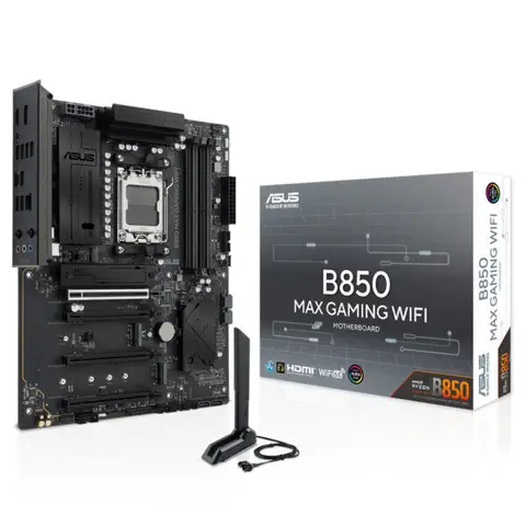 ASUS B850 MAX GAMING WIFI 9000MHz (OC) DDR5 Soket AM5 M.2 HDMI DP ATX Anakart