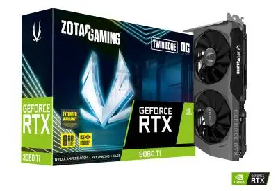 Zotac RTX3060Ti Twin Edge ZT-A30610E-10MLHR Nvidia GDDR6 256Bit Hdmi.Display Çift Fan 8GB Gaming Ekran Kartı
