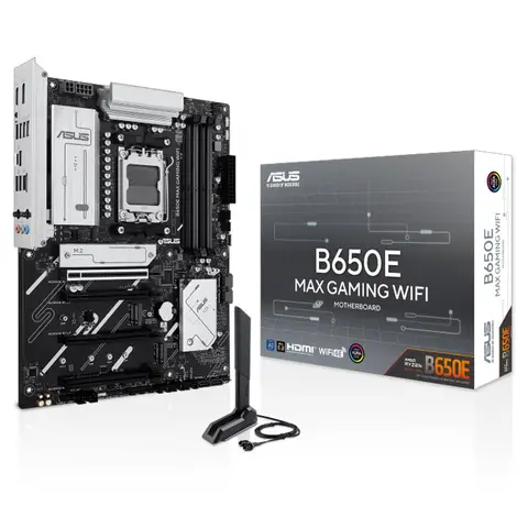 ASUS B650E MAX GAMING WIFI 8000MHz (OC) DDR5 Soket AM5 M.2 HDMI DP ATX Anakart