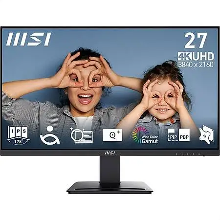 Msi PRO MP273U 27 inch 3840x2160 4ms 60hz Multimedia HDMI DP Anti-Glare UHD IPS Monitör