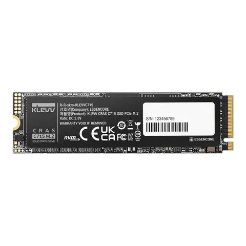 KLEVV Cras C715 512GB NVMe PCIe Gen3 x4 Okuma 3200MB – Yazma 2000MB M.2 SSD (K512GM2SP0-C7T) – 2 Yıl Birebir Değişim Garantili