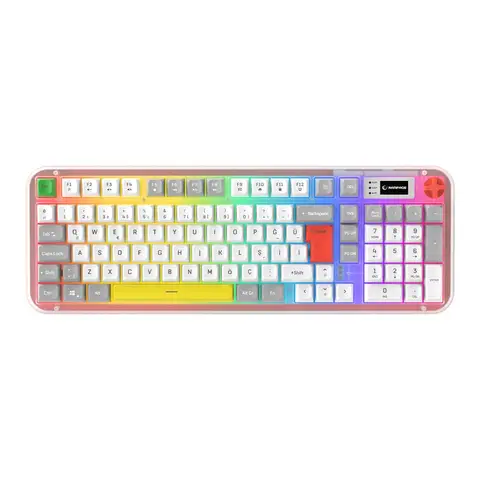 Rampage Reflect 99 Sessiz Beyaz / Gri RGB Q Membrane Oyuncu Klavyesi