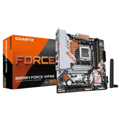 Gigabyte B850M FORCE WIFI6E Sc-AM5 DDR5 9600Mhz 3xM2 2.5Gbit Wi-Fi 6E mATX AMD Anakart
