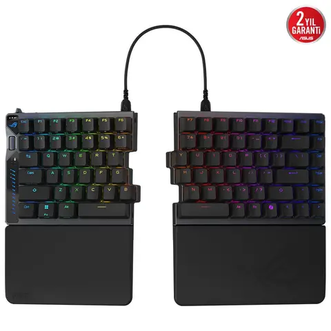 ASUS ROG Falcata %75 HFX V2 Manyetik Switch 8K Hz Hall Eefect RGB Kablosuz Hotswap Türkçe Mekanik Gaming Klavye