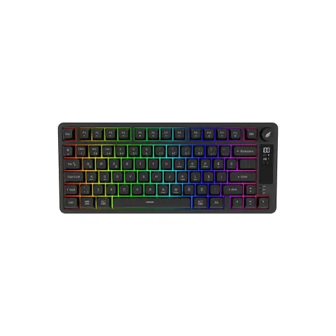 Hawk Gaming HK255 Membrane LCD RGB Kablosuz Siyah Gaming Klavye