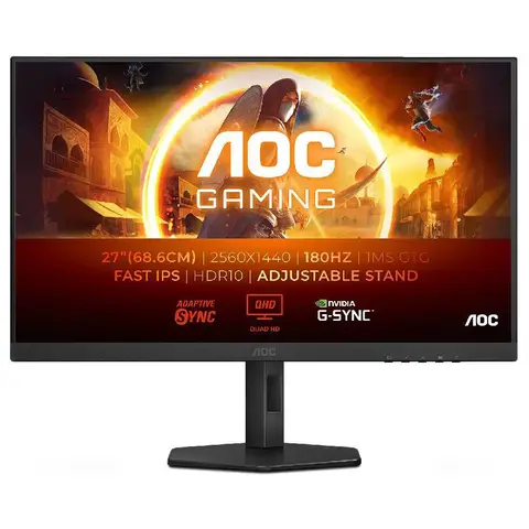 AOC Q27G4XF 27" 180Hz 0.5ms HDMI DP AdaptiveSync Pivot HDR10 QHD Fast IPS Gaming Monitör