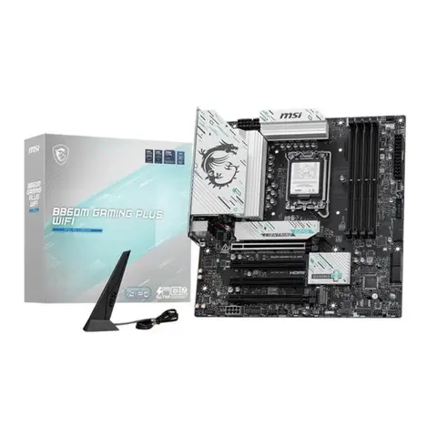 MSI B860M GAMING PLUS WIFI 8600MHz (OC) DDR5 Soket LGA1851 M.2 HDMI DP mATX Anakart