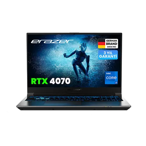ERAZER Deputy P60 MD62684-R32 Intel Core i7 12650H 32GB RAM 1TB SSD RTX4070 15.6" 144Hz IPS FHD FreeDOS Oyuncu Laptop
