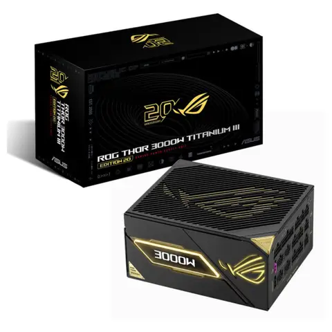 ASUS ROG Thor 3000W Titanium III Edition 20. Yıl ARGB PCIe 5.1 Full Modüler ATX 3.1 Güç Kaynağı