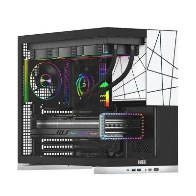 Dragos Prizma 5x Argb Fan Type-C 1000W 80+ Bronze PCIe 5.1 ATX 3.0 ATX Mid Tower Kasa Beyaz