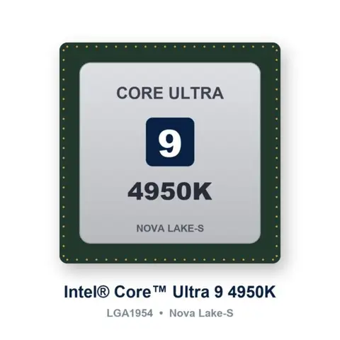 Intel Core Ultra 9 4950K Nova Lake-S 28 Çekirdek 125W LGA1954 İşlemci