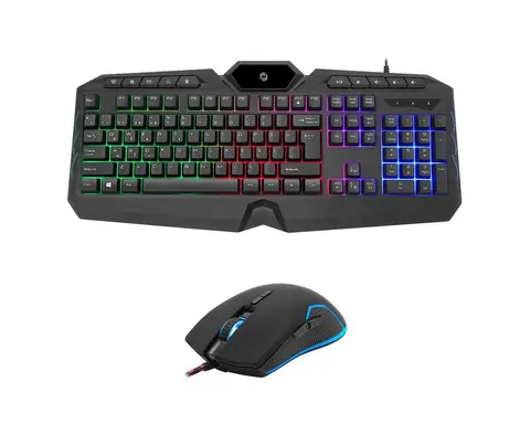 Frisby FK-4865QU USB Q TR 8000Dpi 7 Tuşlu Gökkuşağı Aydınlatmalı Kablolu Klavye Mouse Set
