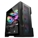 1ST Player Trilobite T3 Siyah 600W 80+ ARGB 4x12cm Fan Temperli Cam Mesh USB 3.0 mATX Kasa