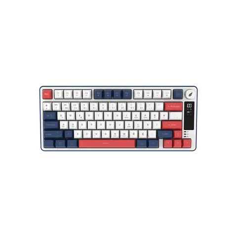 Hawk Gaming HK255 Membrane LCD RGB Kablosuz Mavi Kırmızı Gaming Klavye