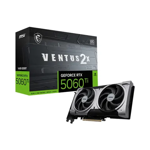 MSI GEFORCE RTX 5060 TI 16G VENTUS 2X OC PLUS 16GB GDDR7 DLSS 4 128 Bit NVIDIA Ekran Kartı