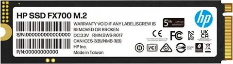 Hp 8U2N5AA 2TB FX700 7200-6200Mb/s PCIE NVMe M.2 22x80 SSD Harddisk