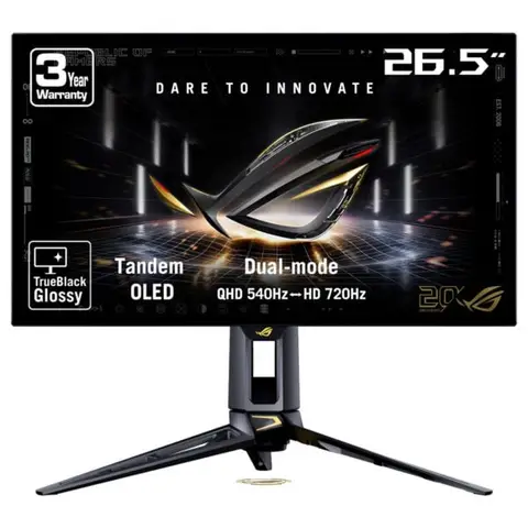 ASUS ROG Swift OLED PG27AQWP-G EDITION 20. Yıl 26.5 inç 720 HD – 540Hz 2K QHD Dual-Mode 0.02ms Adaptive Sync Tandem WOLED Pivot Gaming Monitör