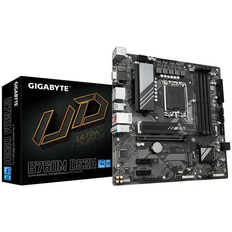 GIGABYTE B760M DS3H 7600Mhz DDR5 LGA 1700 Gaming Anakart