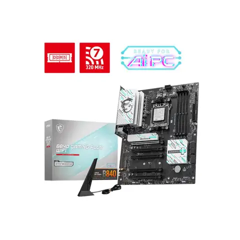 MSI B840 Gaming Plus WiFi DDR5 8000Mhz AM5 Soket ATX Anakart
