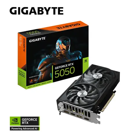 GIGABYTE GeForce RTX 5050 Windforce OC 8GB GDDR6 128 Bit DLSS 4 NVIDIA Ekran Kartı