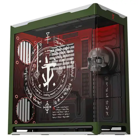 HAVN HS 420 DOOM The Dark Ages Limited Edition RGB Temperli Cam USB 3.2 Mid Tower ATX Gaming Kasa