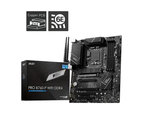 Msi PRO B760-P WIFI DDR4 Sc-1700 B760 DDR4 5333Mhz 3xM2 2.5Gbit Wi-Fi 6E ATX INTEL Anakart