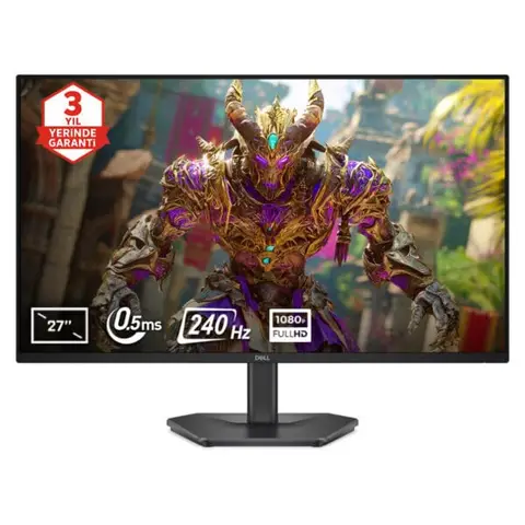 Dell SE2726HG 27 inç 240Hz 0.5ms Full HD FreeSync Premium IPS Gaming Monitör – 3 Yıl Yerinde Servis Garantisi