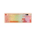 Hawk Gaming HK230 Membrane LCD RGB Kablosuz Pembe Turuncu Gaming Klavye