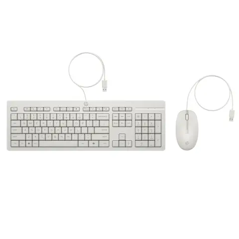 Hp AW5S6AA 225 USB Q TR Wired Beyaz Kablolu Klavye Mouse Set
