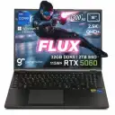 GameRaider FLUX GR16 Intel Core i9-14900HX GeForce RTX 5060 8GB 115W  32GB DDR5 2TB SSD 16 inç 2.5K QHD+ 300Hz W11 Home Gaming Laptop – Çanta Hediyeli