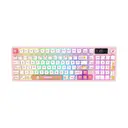 Hawk Gaming HK258 Membrane LCD RGB Kablosuz Beyaz Pembe Gaming Klavye