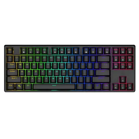 1ST PLAYER LANG MK8 II Siyah RGB Brown Switch Mekanik Kablolu Oyuncu Klavyesi