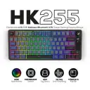 Hawk Gaming HK255 Membrane LCD RGB Kablosuz/Bluetooth Gri Mor %75 Türkçe Gaming Klavye