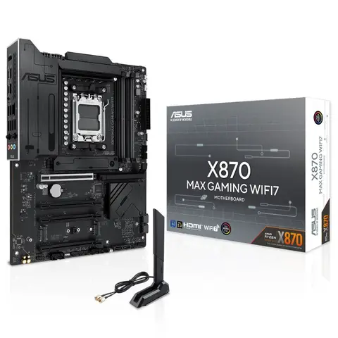 ASUS X870 MAX GAMING WIFI7 8000MHz (OC) DDR5 Soket AM5 M.2 HDMI USB4 ATX Anakart