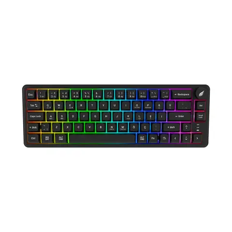 Hawk Gaming HK251 Membrane RGB Kablosuz Siyah Gaming Klavye