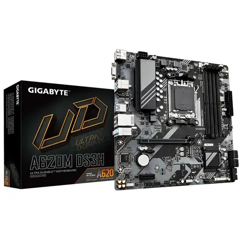 GIGABYTE A620M DS3H AM5 DDR5 6400 MHz (OC) DP M2 mATX Anakart