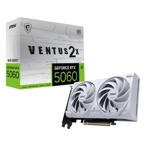 MSI GeForce RTX 5060 8G VENTUS 2X OC WHITE 8GB GDDR7 128 Bit DLSS 4 Beyaz Ekran Kartı