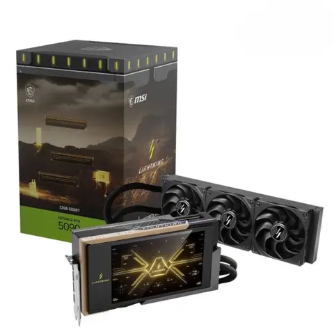 MSI GeForce RTX 5090 32G LIGHTNING Z 32GB GDDR7 512 Bit DLSS 4 Sıvı Soğutuculu Ekran Kartı