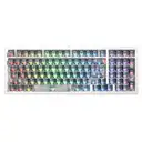 AKKO MONSGEEK M2 V5 HE White Transparent AstroAim Manyetik Switch 8K Hz Hall Effect Hotswap RGB Kablosuz İngilizce Gaming Klavye