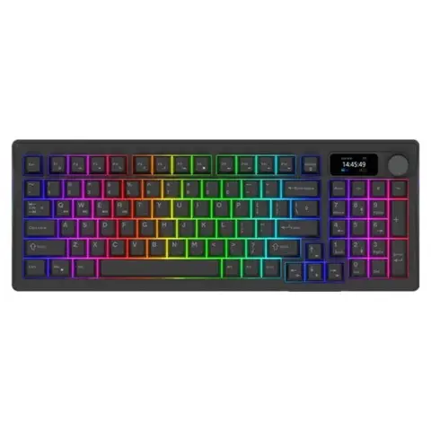 AQIRYS ATRIA Black Wireless %95 Aqirys White Linear Switch Hotswap RGB Kablosuz İngilizce Mekanik Gaming Klavye – 2 Yıl Birebir Değişim Garantili